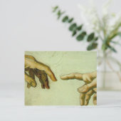 アダムの創造(詳細の手) ポストカード (スタンド正面)