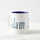 アダムの名前はビーチ像で ツートーンマグカップ (正面左)