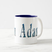 アダムの名前はビーチ像で ツートーンマグカップ (正面右)