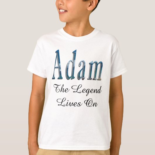 アダムの名前はビーチ像で Tシャツ (正面)