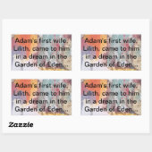 アダムの最初の妻リリスJeff Hankamer Artjunkhaus 長方形シール (シート)