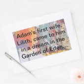 アダムの最初の妻リリスJeff Hankamer Artjunkhaus 長方形シール (封筒)