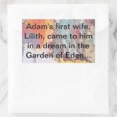 アダムの最初の妻リリスJeff Hankamer Artjunkhaus 長方形シール (バッグ)