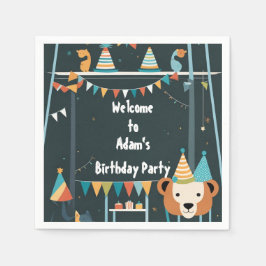 アダムの誕生日パーティーへようこそ スタンダードカクテルナプキン