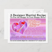 アダムアンドエブバレンタインマルティーニレシピハガキ シーズンポストカード (正面/裏面)