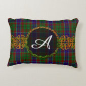 アダムスのタータンチェックおよびモノグラム アクセントクッション (裏面)