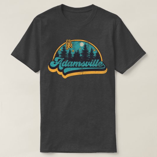 アダムスビル (アラバマ州) Tシャツ (デザイン正面)
