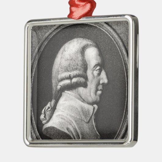 アダムスミスの円形浮彫りからのポートレート メタルオーナメント (左)