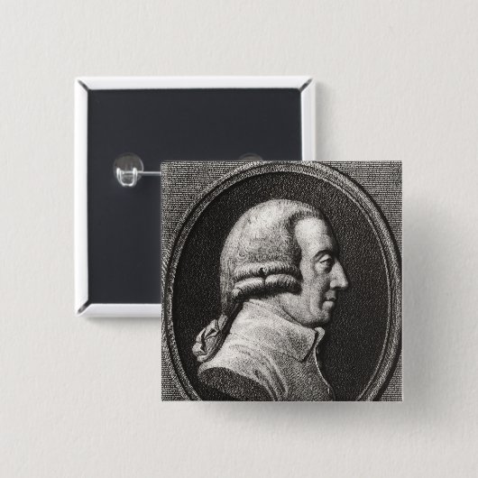 アダムスミスの円形浮彫りからのポートレート 缶バッジ (正面&裏面)