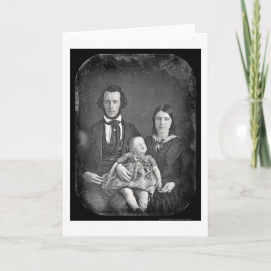 アダムス家族の銀板写真1846年 カード (正面)