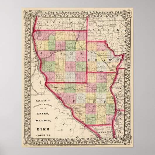 アダムス、ブラウン、パイク郡 ポスター (正面)