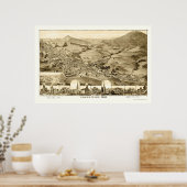 アダムスMAパノラママップ – 1882 ポスター (キッチン)