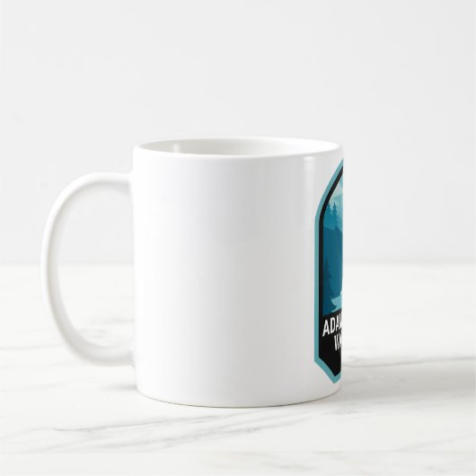 アダムズキャニオンウォーターフォールユタ コーヒーマグカップ (左)