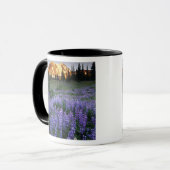 アダムズ山と亜高山の牧草地の日の入り マグカップ (正面左)