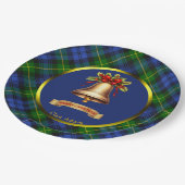 アダムタータンチェックパーソナライズされたクリスマス ペーパープレート (アングル)