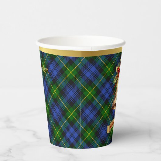 アダムパーソナライズされたタータンチェッククリスマス 紙コップ (右)