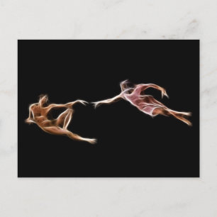 アダムミケランジェロのフラクタルの絵画の作成 ポストカード