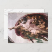 アダム創造の神詳細 ポストカード (正面/裏面)