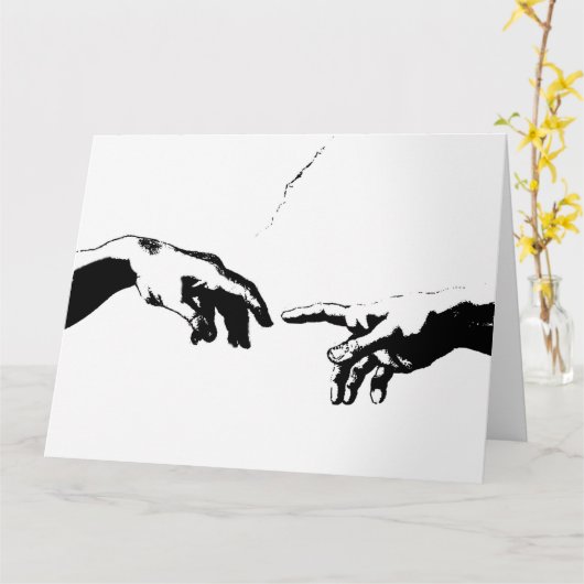 アダム創造 カード (黄色い花)