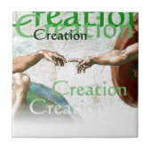 アダム創造 タイル (正面)