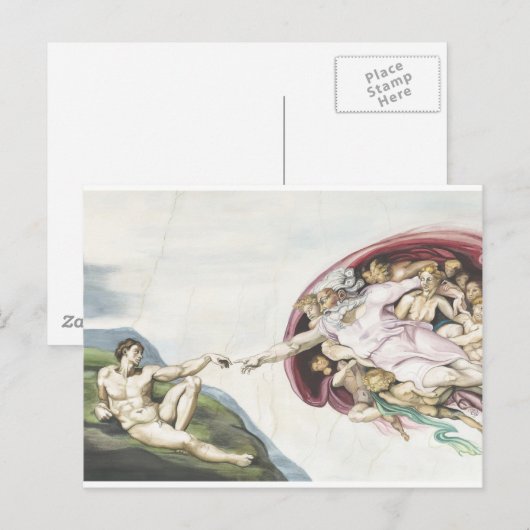 アダム創造 ポストカード (正面/裏面)