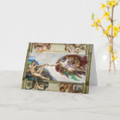 アダム創造 | Michelangelo | カード (黄色い花)