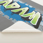 アダム君の名前の落書きレンガ壁様式化 シェルパブランケット (3/4)