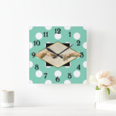 アダム水玉模様の創造 スクエア壁時計 (ホーム)