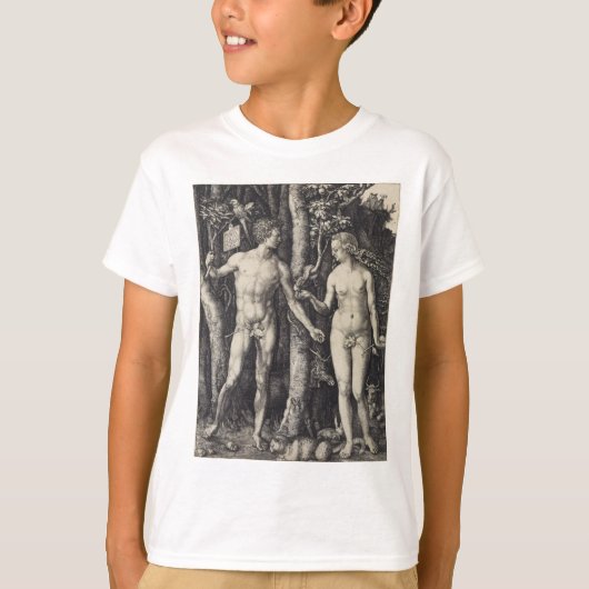 アダム&エバ版木、銅版、版画バイアルブレヒト Tシャツ (正面)