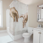 アダム・システィーナ礼拝堂の作成 – ミケランジェロ シャワーカーテン (インサイチュ)