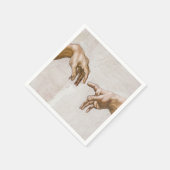 アダム・システィーナ礼拝堂の作成 – ミケランジェロ スタンダードカクテルナプキン (角)