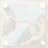 アダム-ミケランジェロ1475年- 1564年の作成 ガラスコースター (裏面)