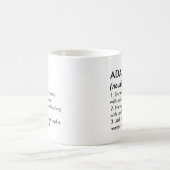 アダム 名前, 編集可能な名前, カスタム 名前 コーヒーマグカップ (中央)