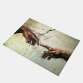 アダム-手ミケランジェロ1475年-の作成1564年 ドアマット (アングル)