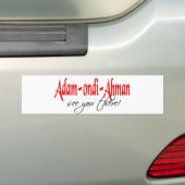 アダムOndi Ahman バンパーステッカー (車上)