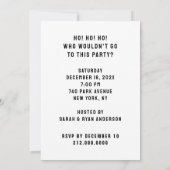 アダルトおもしろいクリスマスホリデーパーティー 招待状 (裏面)