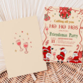 アダルトおもしろいサンタホスフレンドズクリスマスパーティー 招待状