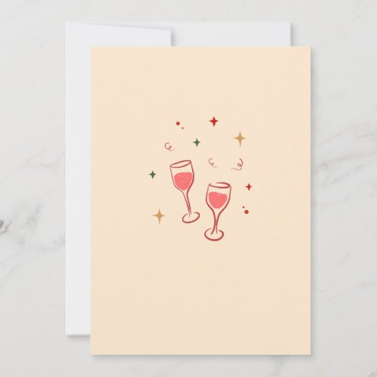 アダルトおもしろいサンタホスフレンドズクリスマスパーティー 招待状 (裏面)