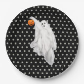 アダルトおもしろいハロウィン笑わされる幽霊パーティー ペーパープレート (正面)