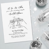 アダルトおもしろいマルティーニ誕生日パーティー 招待状