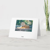 アダルトカラーリングタイガーハッピーバースデーカード カード (裏面)