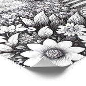 アダルトカラーリングフローラフェアリーハウスフォレスト ポスター (角)