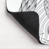 アダルトカラーリングブックスタイル猫セルフカラーリング マウスパッド (コーナー)