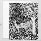 アダルトカラーリングページ – William Morris Forest Deer (正面/裏面)