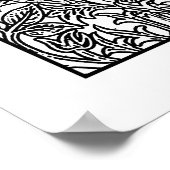 アダルトカラーリングポスターアールヌーボーアーティチョークダマスク ポスター (角)