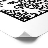 アダルトカラーリングポスタージャコビーンフローラダマスク ポスター (角)