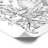 アダルトカラーリングポスター「ひまわりアートの愛」 ポスター (角)