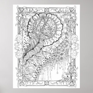 アダルトカラーリングポスター「ハニーアートの国」 ポスター