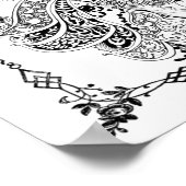 アダルトカラーリングポスター「ミッドナイト開花アート」 ポスター (角)