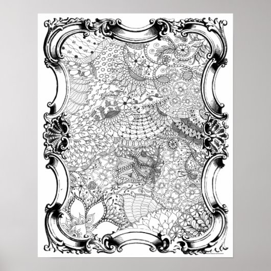 アダルトカラーリングポスター「母ガーデンアート」 ポスター (正面)